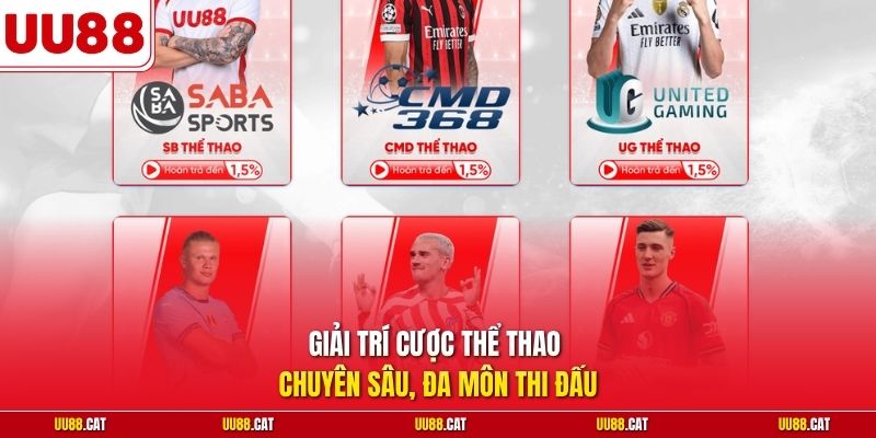 Giải trí cược thể thao chuyên sâu, đa môn thi đấu